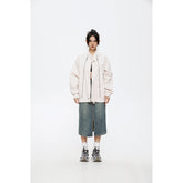 Unisex Jacket Vintage Baseball Uniform Jacket Top Loose Spring and Autumn Coat